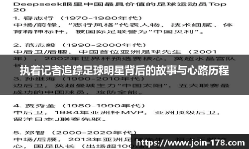 执着记者追踪足球明星背后的故事与心路历程